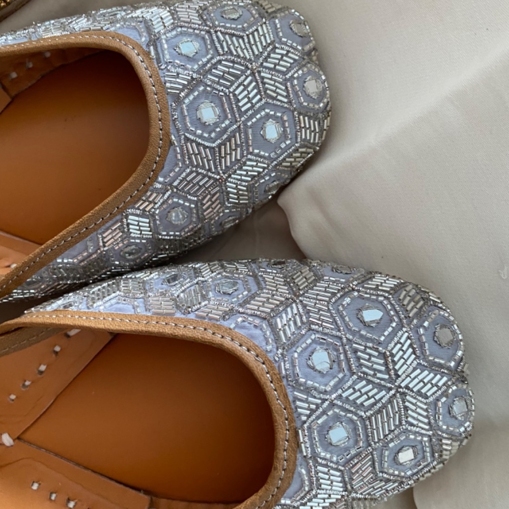 Silver Juttis - Indian dress shoes/flats